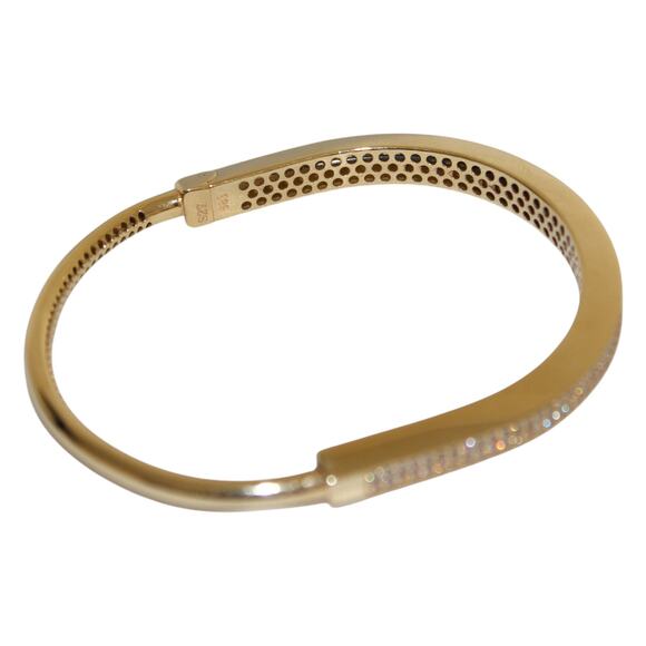 14k Solid Gold Lock Bangle Heavy Gold Bracelet 13.08 Grams - Picture 5 of 12